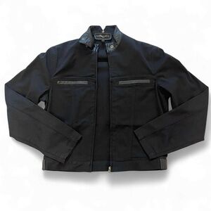 Vermonte Biker Light Spring Racer Collarless Jacket Cotton Leather small